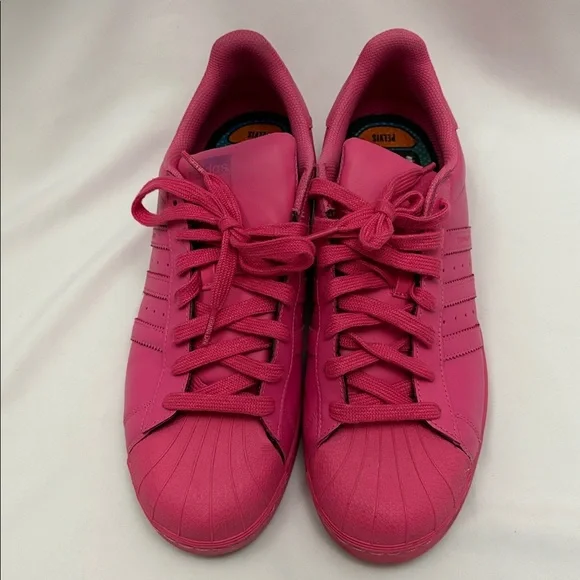 Adidas Superstar Pharrell Williams Pink Mens Size 12 Shoes Originals - Picture 3 of 15